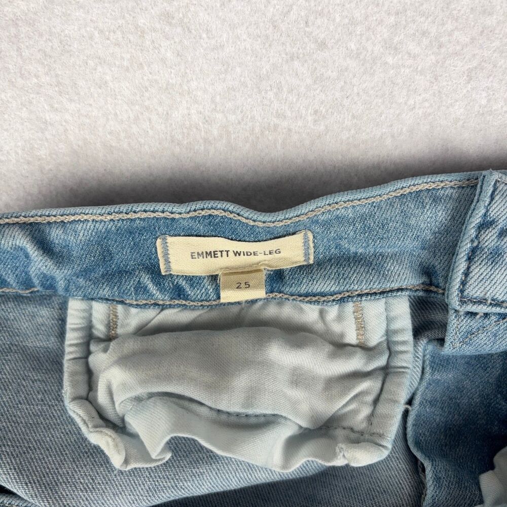 Madewell Emmett Wide-Leg Jeans Women's 25 Blue Light Wash Ankle Crop Normcore - Picture 4 of 10